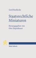 Cover: Staatsrechtliche Miniaturen - Mohr Siebeck