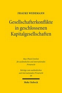 Abbildung von: Gesellschafterkonflikte in geschlossenen Kapitalgesellschaften - Mohr Siebeck