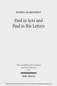 Abbildung von: Paul in Acts and Paul in His Letters - Mohr Siebeck