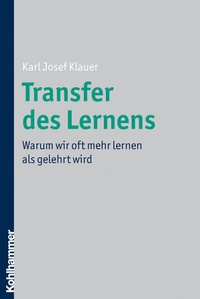 Abbildung von: Transfer des Lernens - Kohlhammer