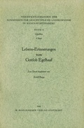 Cover: Lebens-Erinnerungen von Gottlob Egelhaaf (1848-1934) - Kohlhammer