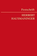Cover: Festschrift Herbert Hausmaninger - Manz