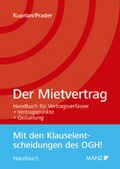 Cover: Der Mietvertrag - Manz