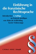 Cover: Introduction au francais juridique - Manz