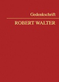 Cover: Gedenkschrift Robert Walter - Manz