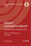 Cover: Wiener Vertragshandbuch. Kommentierte Vertragsmuster - Manz