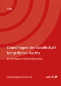 Cover: Grundfragen der Gesellschaft b&uuml;rgerlichen Rechts - Manz