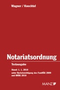 Cover: Notariatsordnung Textausgabe - Manz