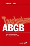 Cover: Das Allgemeine b&uuml;rgerliche Gesetzbuch - Manz