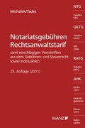 Cover: Notariatsgeb&uuml;hren und Rechtsanwaltstarif - Manz