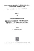 Cover: Der Einflu&szlig; der Strafrechts- reform auf das Zivilrecht - Manz
