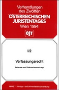 Cover: 12. &Ouml;sterreichischer Juristentag 1994 Verfassungsrecht - Manz