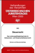 Cover: Steuerrecht - Das Leistungs- f&auml;higkeitsprinzip... Referateband - Manz