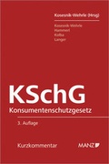 Cover: Konsumentenschutzgesetz (KSchG) - Manz