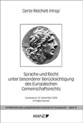 Cover: Sprache und Recht - Manz