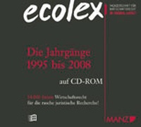 Abbildung von: Ecolex - Die Jahrgänge 1995 bis 2008 - Manz
