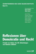 Cover: Reflexionen &uuml;ber Demokratie und Recht - Manz