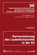 Cover: Harmonisierung des Lauterkeitsrechts in der EU - Manz