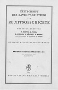 Cover: Zeitschrift der Savigny-Stiftung f&uuml;r Rechtsgeschichte / Kanonistische Abteilung - B&ouml;hlau