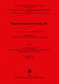 Abbildung von: Die Urkunden und Briefe aus den schlesischen Archiven und Bibliotheken der Republik Polen (mit Nachträgen zum Heft Sachsen) - Böhlau
