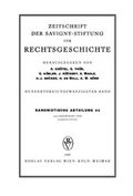 Cover: Zeitschrift der Savigny-Stiftung f&uuml;r Rechtsgeschichte / Kanonistische Abteilung - B&ouml;hlau