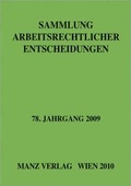 Cover: Sammlung arbeitsrechtlicher Entscheidungen - Manz
