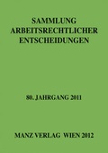Cover: Sammlung arbeitsrechtlicher Entscheidungen - Manz