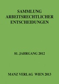 Cover: Sammlung arbeitsrechtlicher Entscheidungen - Manz