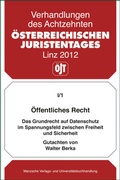 Cover: &Ouml;ffentliches Recht Das Grundrecht auf Datenschutz im Spannungsfeld zwischen Freiheit und Sicherheit - Manz