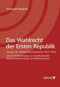 Cover: Das Wahlrecht der Ersten Republik - Manz