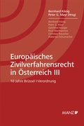 Cover: Europ&auml;isches Zivilverfahrensrecht in &Ouml;sterreich III - Manz