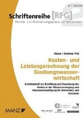 Cover: Kosten- und Leistungsrechnung der Siedlungswasserwirtschaft - Manz