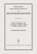 Cover: ZRG Romanistische Abteilung 130. Band (2013) - B&ouml;hlau