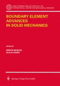 Cover: Boundary Element Advances in Solid Mechanics - Springer