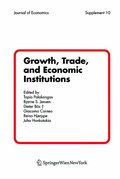 Cover: Growth, Trade and Economic Institutions - Springer