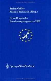 Bild: Grundfragen des Bundesvergabegesetzes 2002 - Springer