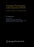 Cover: Training in Neurosurgery in the Countries of the EU - Springer