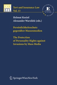 Abbildung von: Persönlichkeitsschutz gegenüber Massenmedien / The Protection of Personality Rights against Invasions by Mass Media - Springer