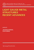 Cover: Light Gauge Metal Structures Recent Advances - Springer