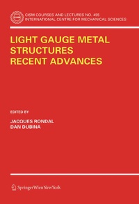 Enlarge image Cover: Light Gauge Metal Structures Recent Advances - Springer