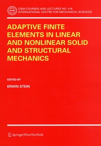 Enlarge image Cover: Adaptive Finite Elements in Linear and Nonlinear Solid and Structural Mechanics - Springer