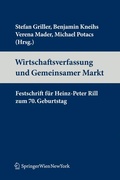 Cover: Wirtschaftsverfassung und Binnenmarkt - Springer