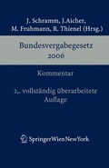 Cover: Kommentar zum Bundesvergabegesetz 2006 - Springer
