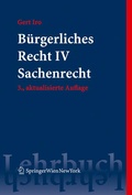 Cover: B&uuml;rgerliches Recht IV. Sachenrecht - Springer
