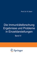 Cover: Die Immunit&auml;tsforschung Ergebnisse und Probleme in Einzeldarstellungen - Springer