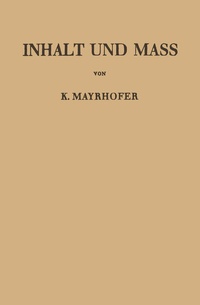 Abbildung von: Inhalt und Mass - Springer