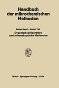 Cover: Praparative Mikromethoden in Der Organischen Chemie - Springer