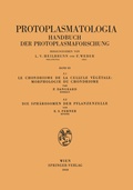 Cover: Le Chondriome de la Cellule Vegetale: Morphologie du Chondriome. Die Sph&auml;rosomen der Pflanzenzelle - Springer