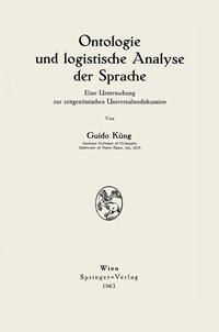 Abbildung von: Ontologie und logistische Analyse der Sprache - Springer