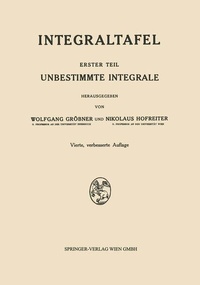 Abbildung von: Integraltafel - Springer